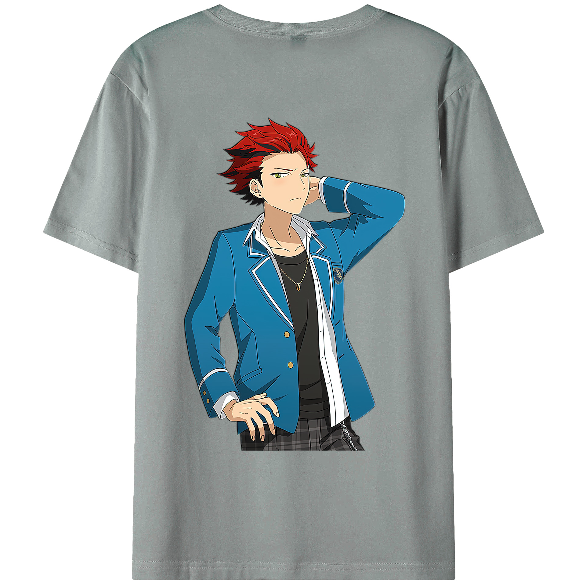 （画像用） あんさんぶるスターズ! Ensemble Stars 綿100％ メンズ半袖Tシャツ（バックプリント） 通気性
